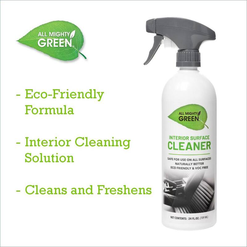 ALL MIGHTY GREEN 24 oz. Automotive Interior Surface Cleaner; Eco-Friendly; VOC Free; Non-Toxic; Trigger Spray Bottle(2-Pack) - AMG-IC2400-01EC