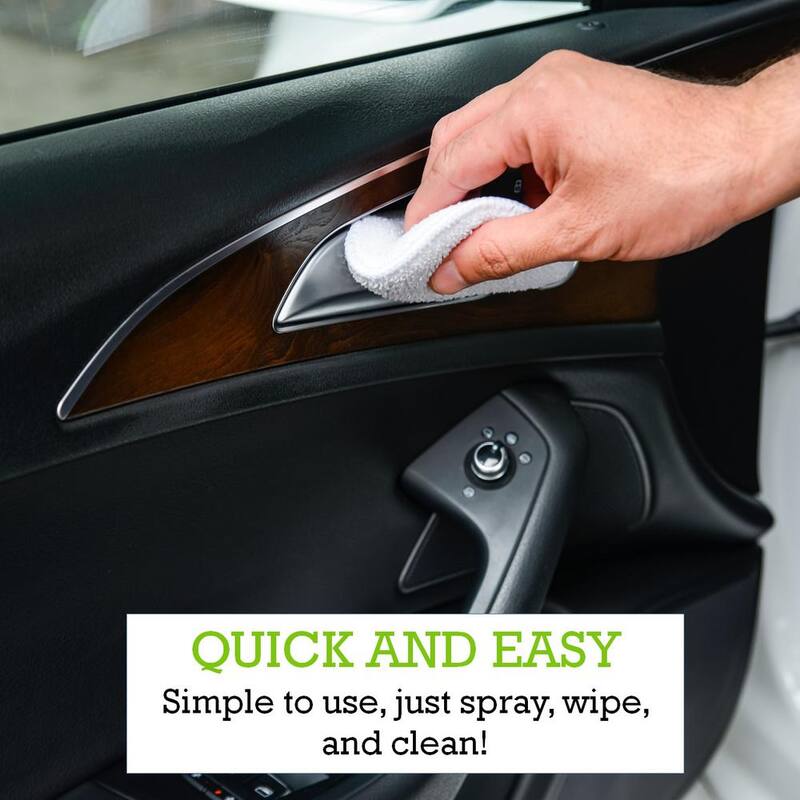 ALL MIGHTY GREEN 24 oz. Automotive Interior Surface Cleaner; Eco-Friendly; VOC Free; Non-Toxic; Trigger Spray Bottle(2-Pack) - AMG-IC2400-01EC