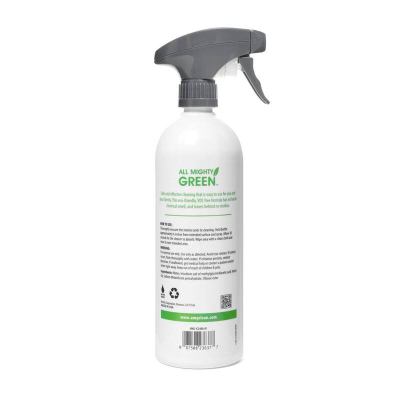 ALL MIGHTY GREEN 24 oz. Automotive Interior Surface Cleaner; Eco-Friendly; VOC Free; Non-Toxic; Trigger Spray Bottle(2-Pack) - AMG-IC2400-01EC