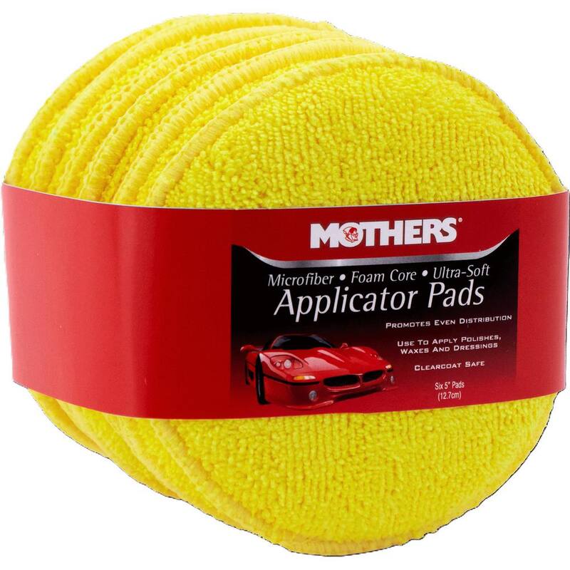 MOTHERS 5 in. Ultra Soft Microfiber Car Applicator Pads (6-Pack) - 156801