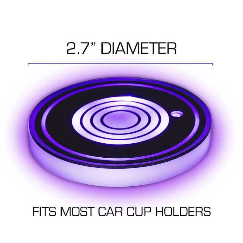 Monster Multi-Color LED RGB Cup Holder Light (2-Pack) - MLB7-1010-RGB
