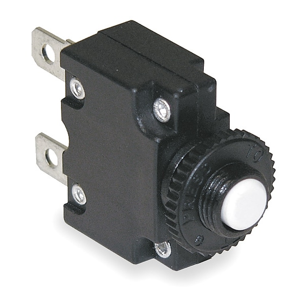 Carling Technologies Circuit Breaker, CMB Series, 15A, 1 Pole, 125/250V AC, Not Rated, Medium Curve - CMB-153-11C3N-W-A/15