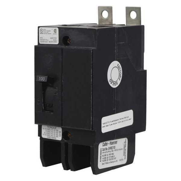 Eaton Miniature Circuit Breaker, GHB Series, 20A, 2 Pole, 277/480V AC, 14kA at 277/480V AC - GHB2020