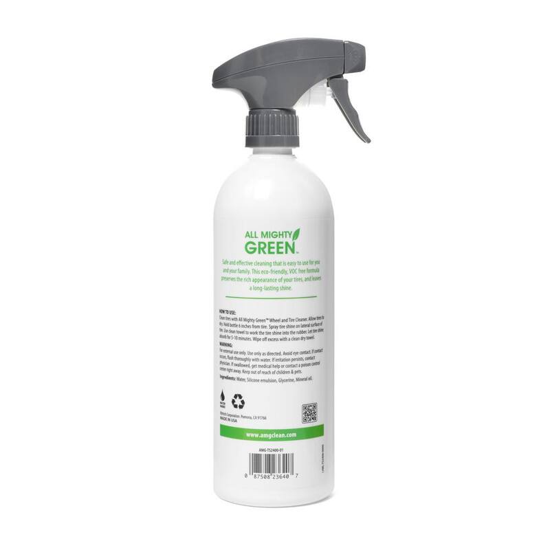 ALL MIGHTY GREEN 24 oz. Automotive Tire Shine, Eco-Friendly; VOC Free; Non-Toxic; Trigger Spray Bottle(2-pack) - AMG-TS2400-01EC