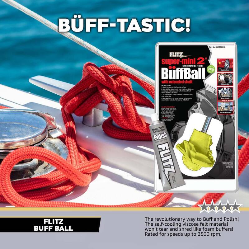 Flitz 2 in. Yellow Original Super Mini Buff-Balls in Clamshell - SM 10250
