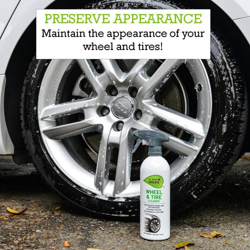 ALL MIGHTY GREEN 24 oz. Automotive Wheel and Tire Cleaner; Eco-Friendly; VOC Free; Non-Toxic; Trigger Spray Bottle(2-pack) - AMG-WC2400-01EC