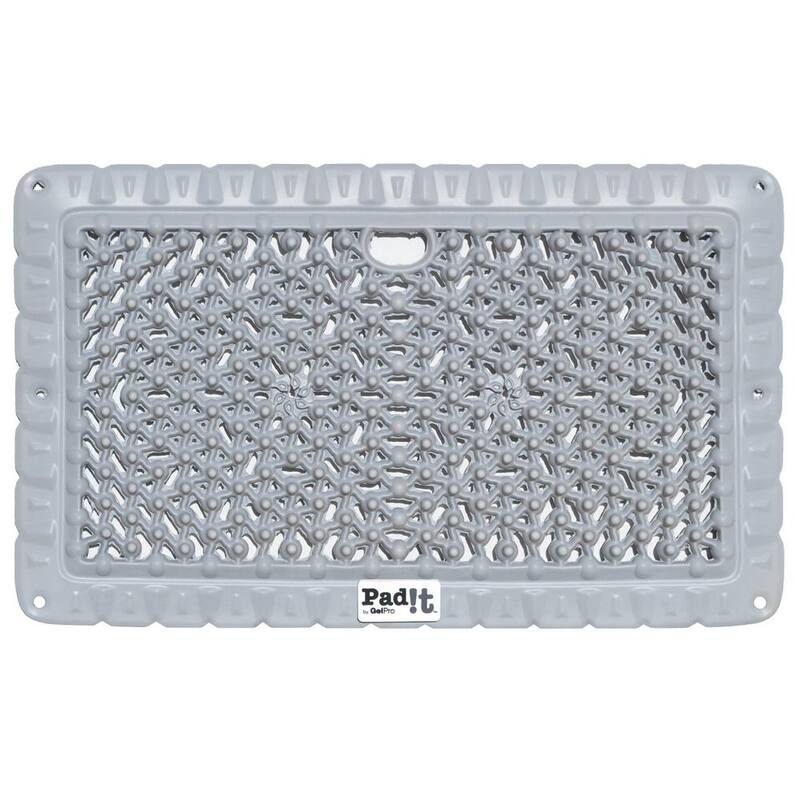 GelPro Pad-It Grey 11 in. x 18 in. Lightweight Stadium Seat/Kneeling Pad - 118-00-1118-2