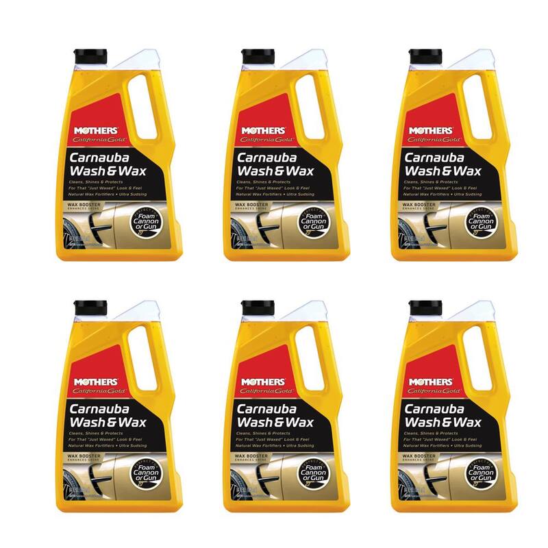 MOTHERS 64 oz. California Gold Carnauba Car Wash and Wax Liquid (6-Pack) - 605674