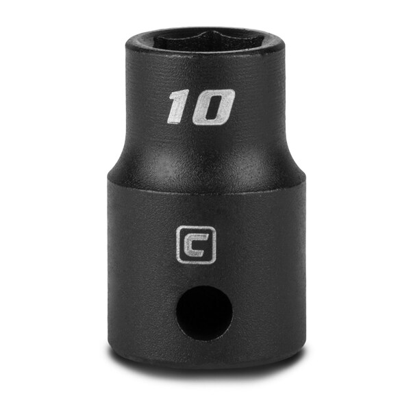 Capri Tools 3/8 in Drive 10 mm 6-Point Metric Shallow Impact Socket - 5-3010
