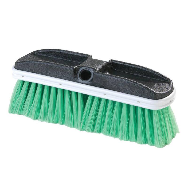 Carlisle 10 in. Flo-Thru Flagged Green Nylex Truck Wash Brush (Case of 12) - 3646875