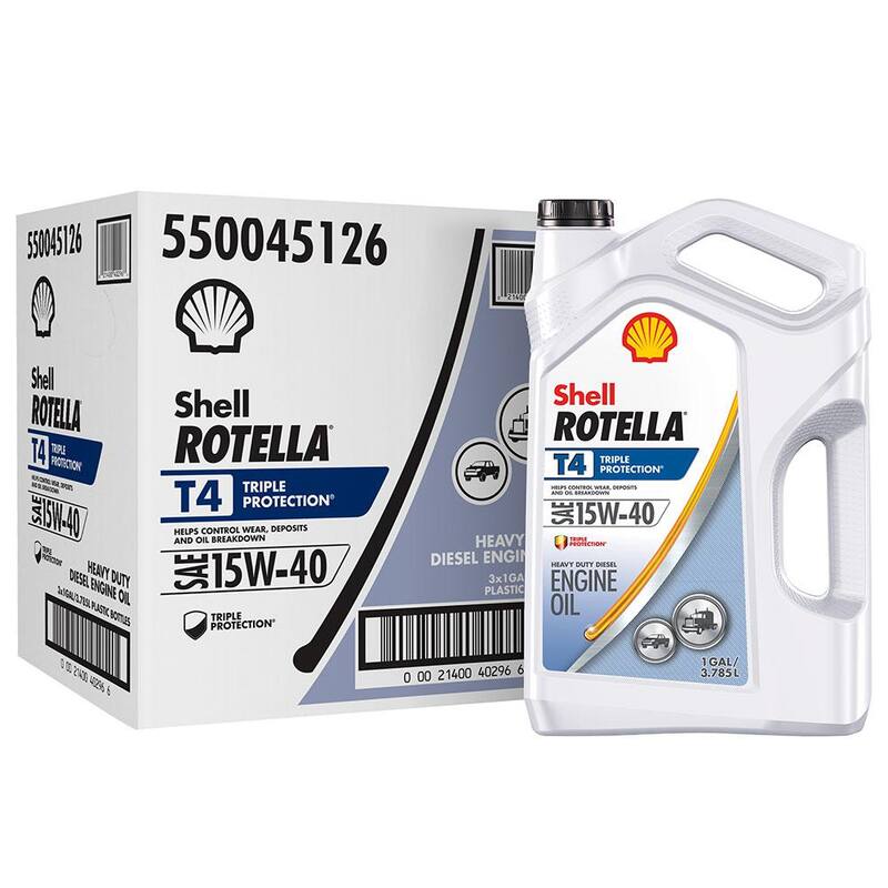 Shell Rotella T4 Triple Protection SAE 15W-40 Diesel Motor Oil 1 Gal. - 550045126