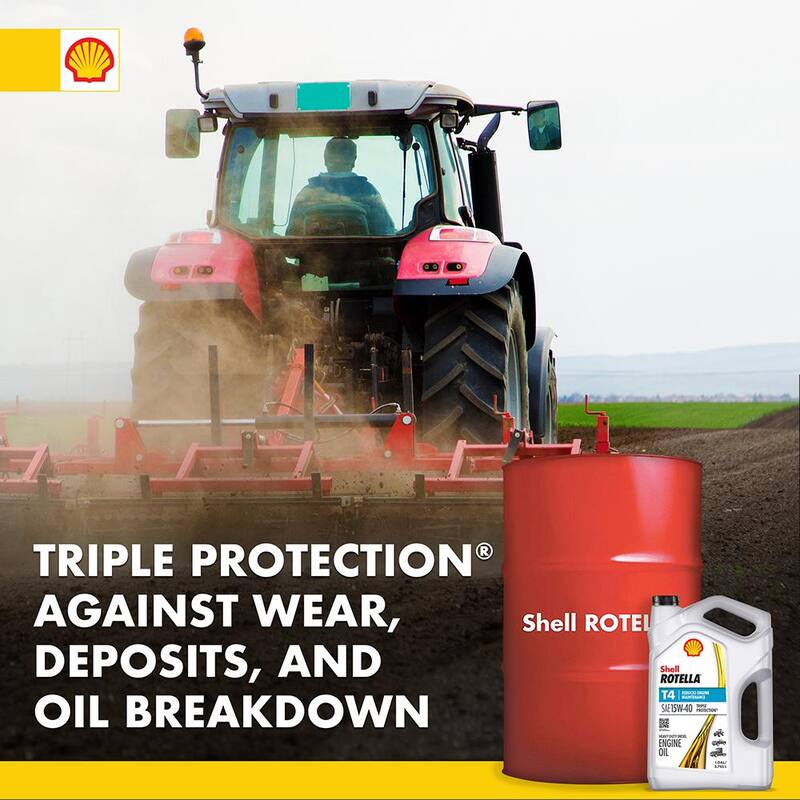 Shell Rotella T4 Triple Protection SAE 15W-40 Diesel Motor Oil 1 Gal. - 550045126