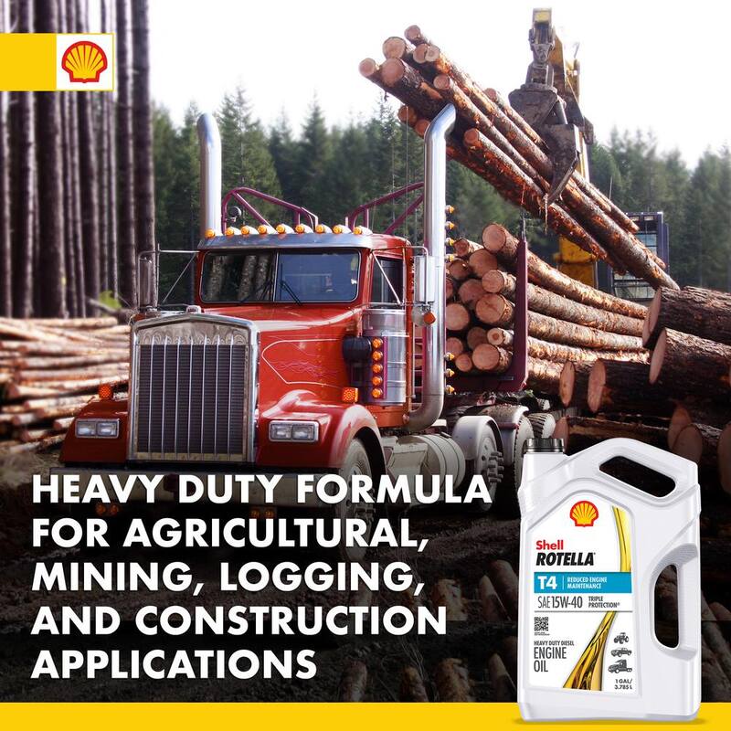 Shell Rotella T4 Triple Protection SAE 15W-40 Diesel Motor Oil 1 Gal. - 550045126