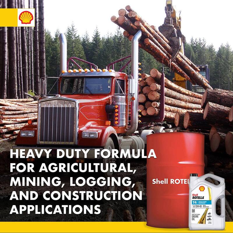 Shell Rotella T4 Triple Protection SAE 15W-40 Diesel Motor Oil 1 Gal. - 550045126