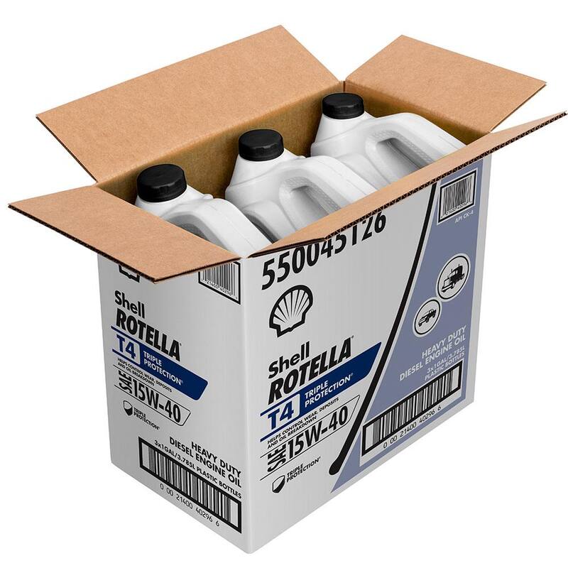 Shell Rotella T4 Triple Protection SAE 15W-40 Diesel Motor Oil 1 Gal. - 550045126
