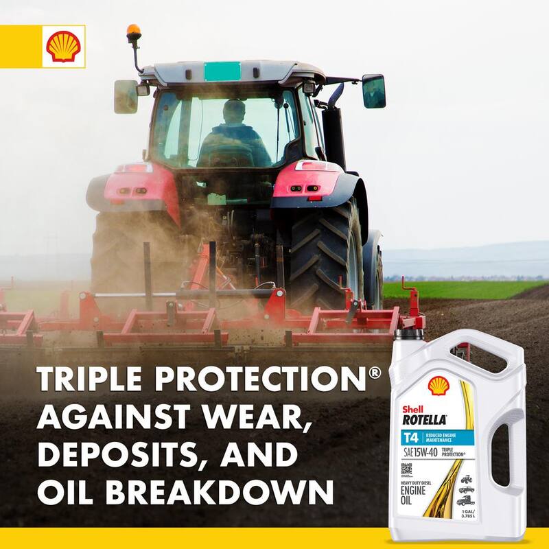 Shell Rotella T4 Triple Protection SAE 15W-40 Diesel Motor Oil 1 Gal. - 550045126