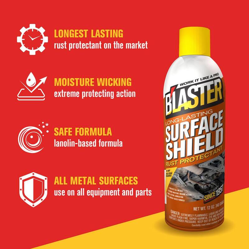 Blaster 12 oz. Long-Lasting Surface Shield Rust and Corrosion Protectant, Lubricant Spray (Pack of 6) - 16-SS