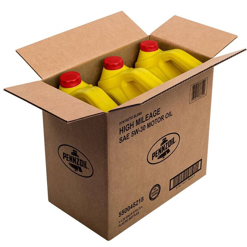 Pennzoil High Mileage SAE 5W-30 Synthetic Blend Motor Oil 5 Qt. - 550045218