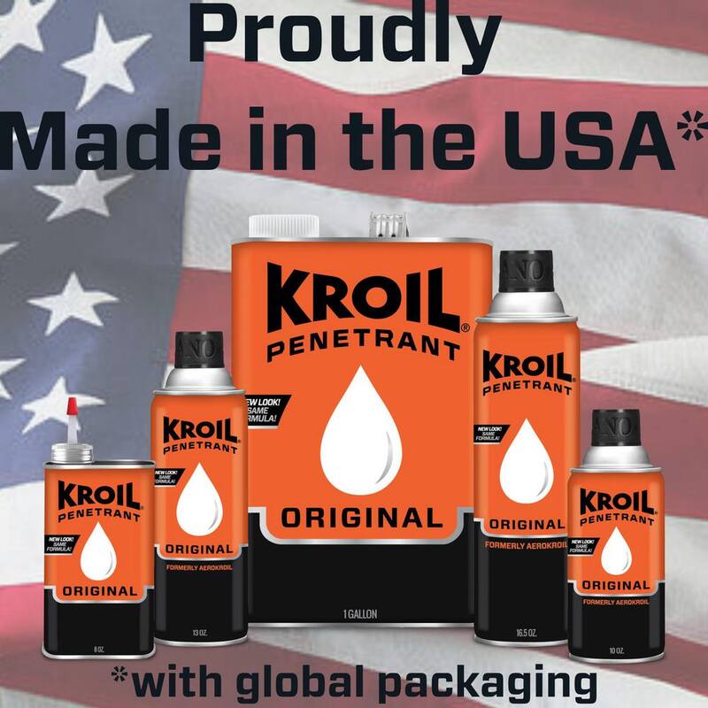 KROIL Penetrating Oil Aerosol, Industrial-Grade Penetrant, Multi-Purpose Oil, AeroKroil, NSF H2,50-State VOC Compliant - KS162