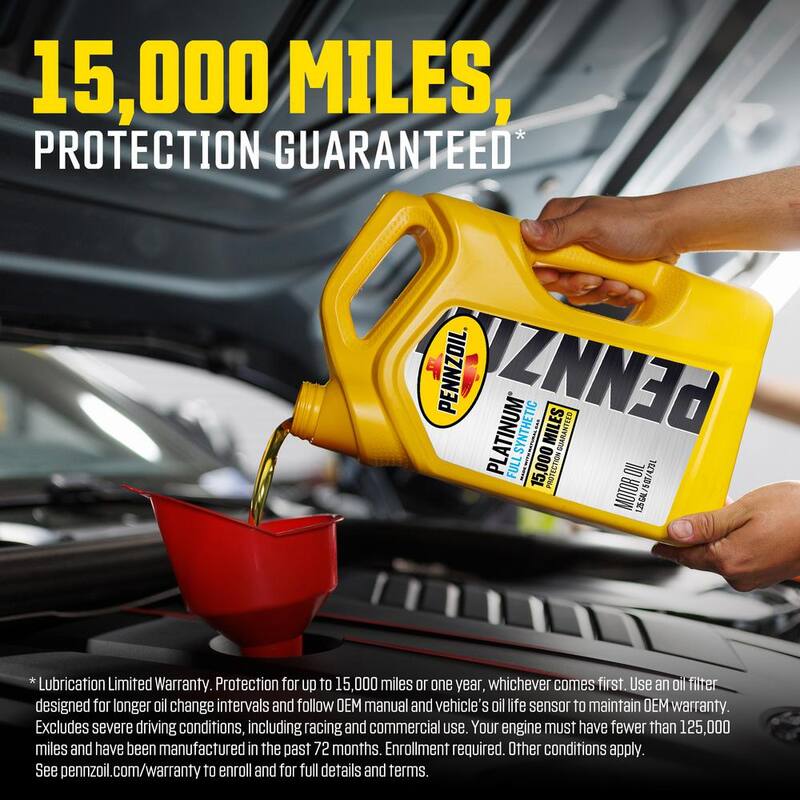 Pennzoil Platinum SAE 0W-20 Full Synthetic Motor Oil 5 Qt. - 550046127