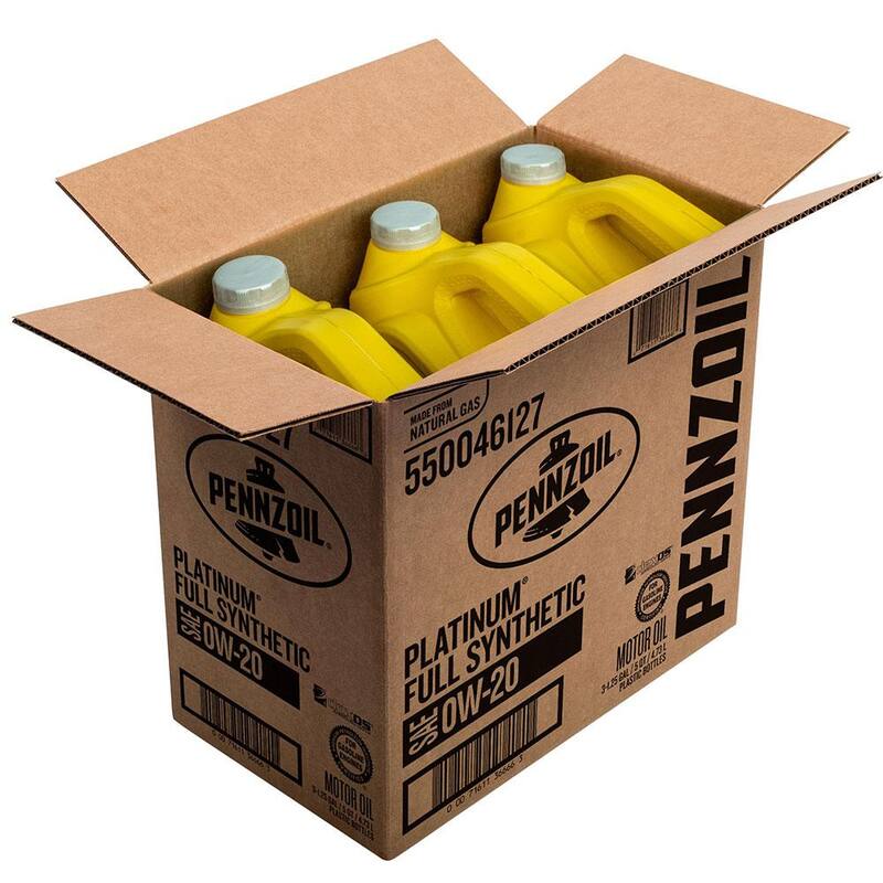 Pennzoil Platinum SAE 0W-20 Full Synthetic Motor Oil 5 Qt. - 550046127