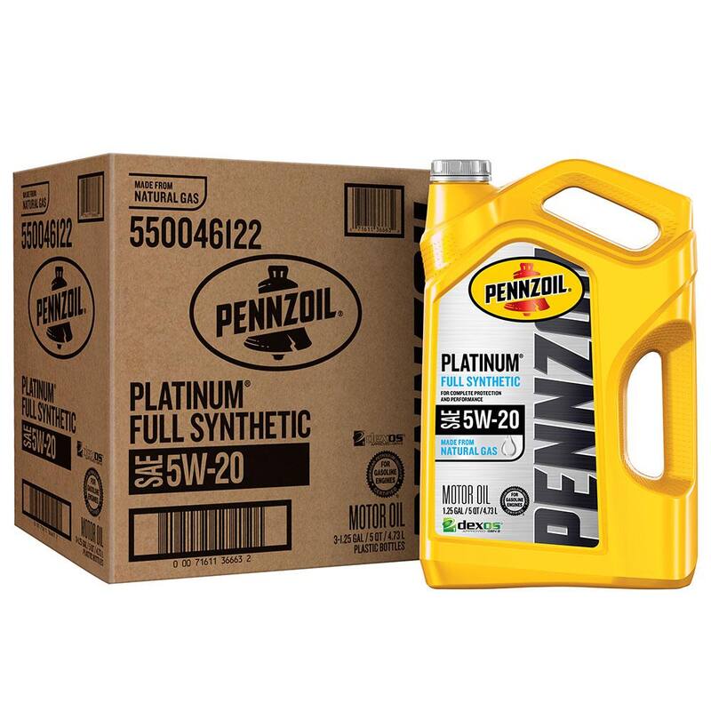 Pennzoil Platinum SAE 5W-20 Full Synthetic Motor Oil 5 Qt. - 550046122