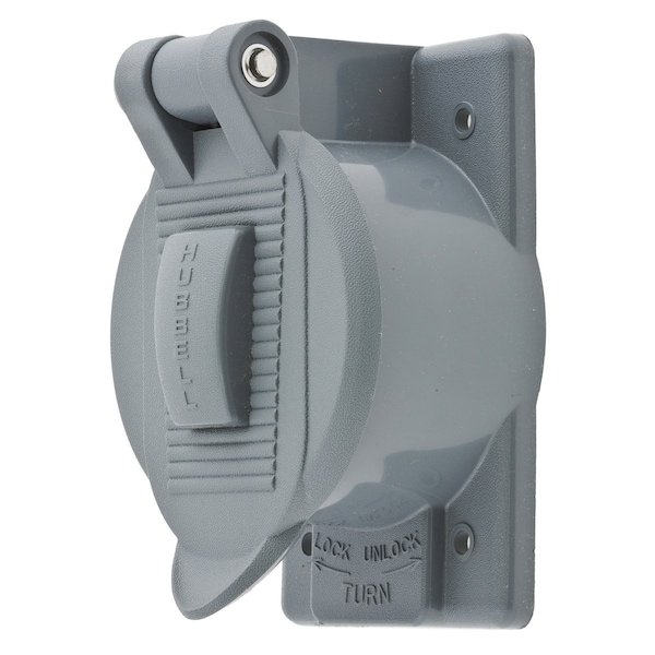 Hubbell Wiring Device-Kellems 1 -Gang Vertical Weatherproof Cover, 2-27/32" W, 4-9/16" H - HBL7774WO