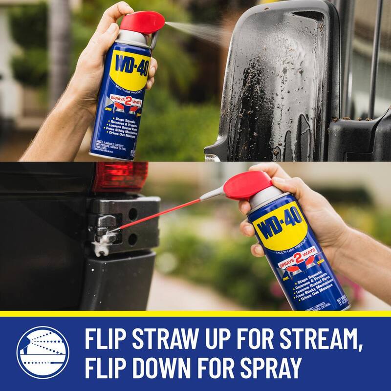 WD-40 12 oz. Original WD-40 Formula, Multi-Purpose Lubricant Spray with Smart Straw (12-Pack) - 611796
