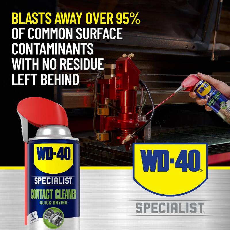 WD-40 SPECIALIST 11 oz. Contact Cleaner, Quick-Drying Electric Equipment Cleaner with Smart Straw - 300554