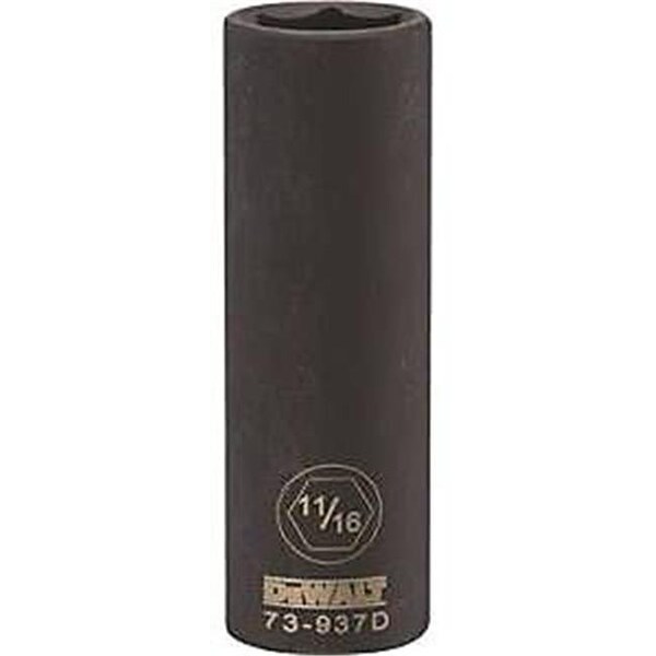 Stanley Stanley Tools 7515208 DWMT73937OSP Impact 0.5 Drive 6 Point Socket; 0.687 in. - 7515208