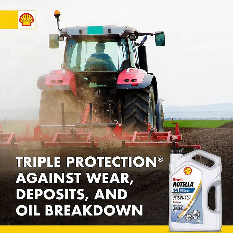 Shell Rotella T4 Triple Protection SAE 15W-40 Diesel Motor Oil 2.5 Gal. - 550045127