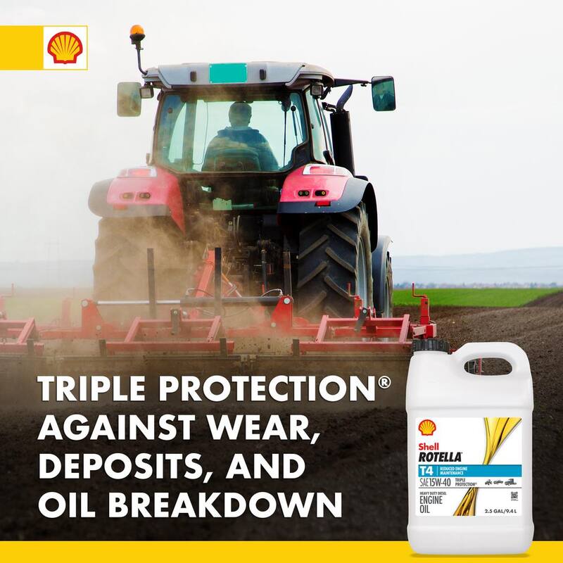 Shell Rotella T4 Triple Protection SAE 15W-40 Diesel Motor Oil 2.5 Gal. - 550045127