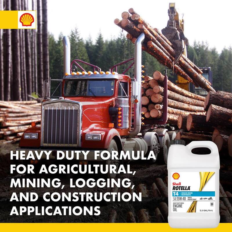 Shell Rotella T4 Triple Protection SAE 15W-40 Diesel Motor Oil 2.5 Gal. - 550045127