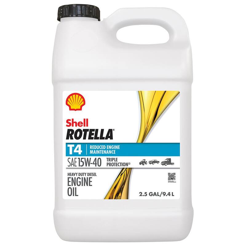 Shell Rotella T4 Triple Protection SAE 15W-40 Diesel Motor Oil 2.5 Gal. - 550045127