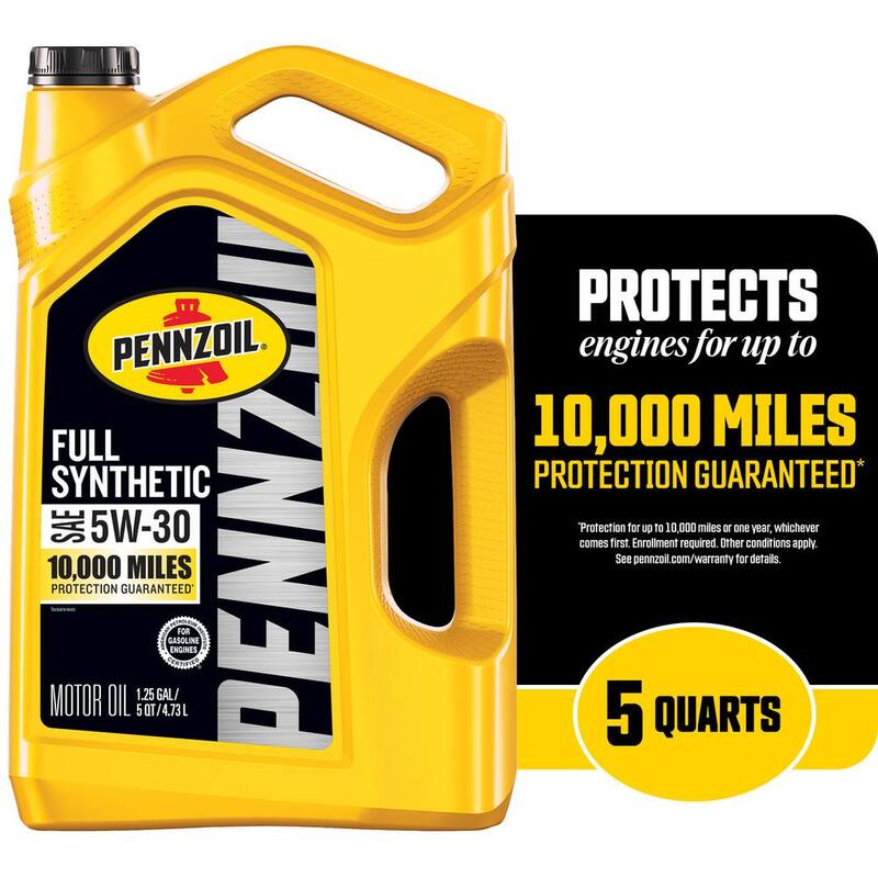Pennzoil Full Synthetic SAE 5W 30 Motor Oil 5 qt. - 550058602