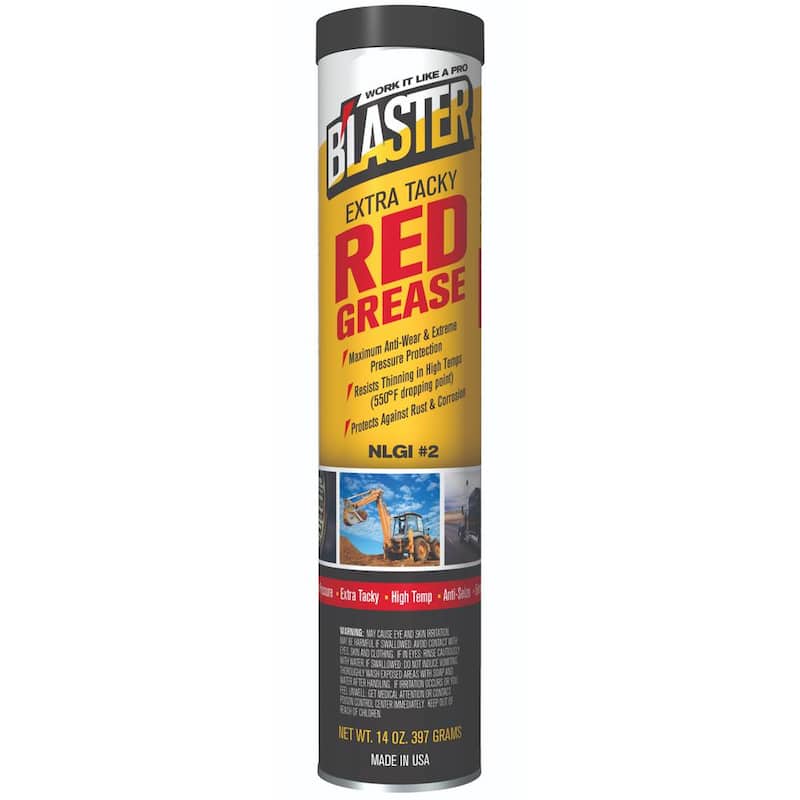 Blaster 14 oz. Extra Tacky Red Grease Cartridge for Grease Gun - GR-14C-HTR