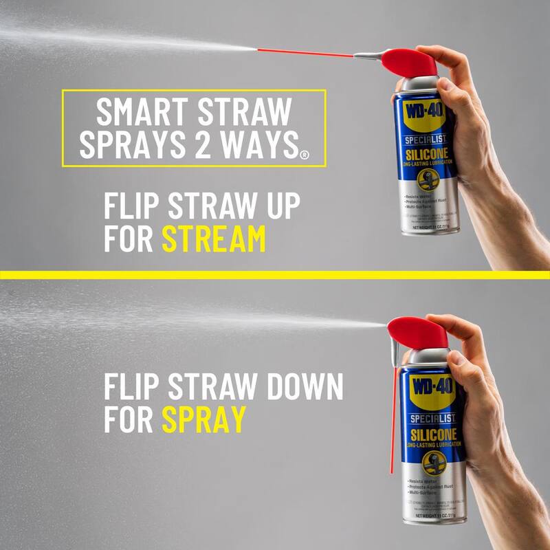 WD-40 SPECIALIST 11 oz. Silicone, Quick-Drying Lubricant with Smart Straw Spray - 300012