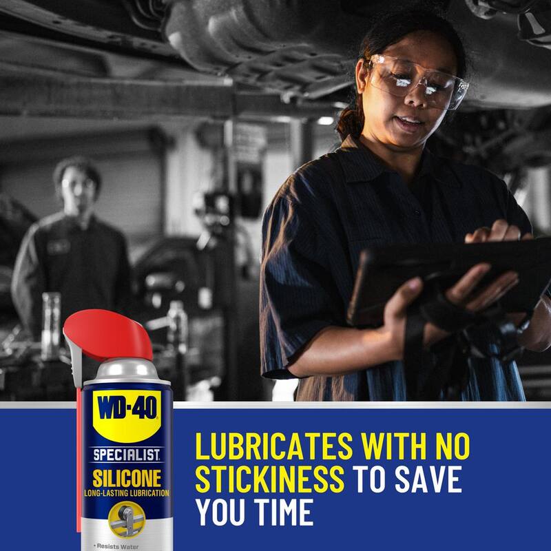 WD-40 SPECIALIST 11 oz. Silicone, Quick-Drying Lubricant with Smart Straw Spray - 300012