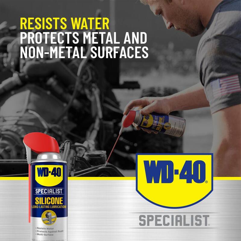 WD-40 SPECIALIST 11 oz. Silicone, Quick-Drying Lubricant with Smart Straw Spray - 300012