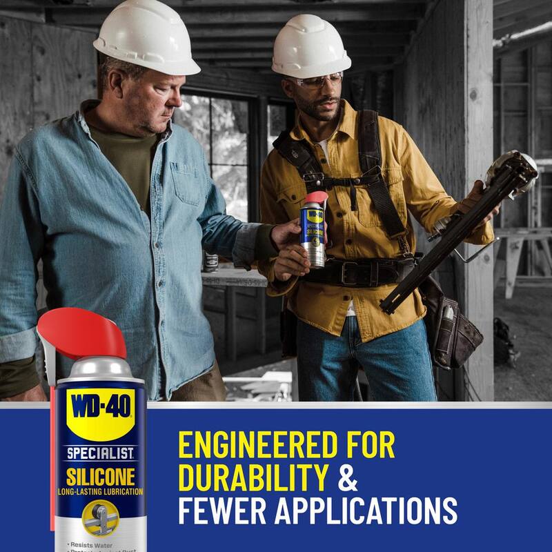 WD-40 SPECIALIST 11 oz. Silicone, Quick-Drying Lubricant with Smart Straw Spray - 300012