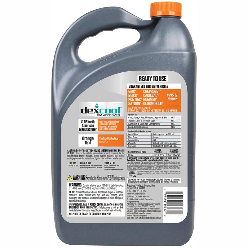 Prestone DEX-COOL Antifreeze+Coolant (1 Gal - Ready to Use) - AF850