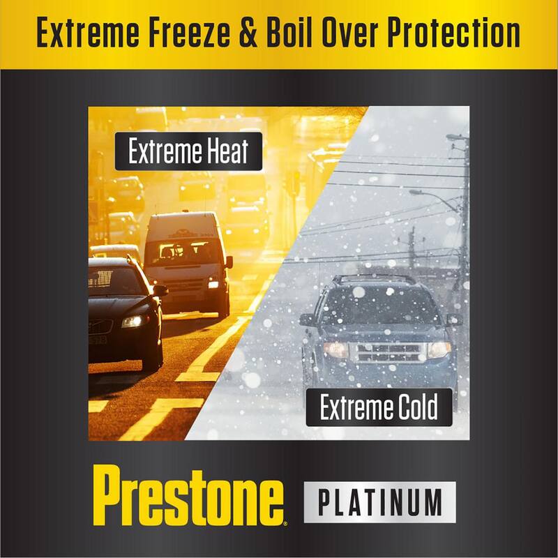Prestone Platinum Univ Antifreeze Plus Coolant, 15-Year/350k mi, 1 Gal. Ready to Use 50/50 - AF2550