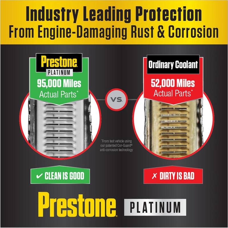 Prestone Platinum Univ Antifreeze Plus Coolant, 15-Year/350k mi, 1 Gal. Ready to Use 50/50 - AF2550