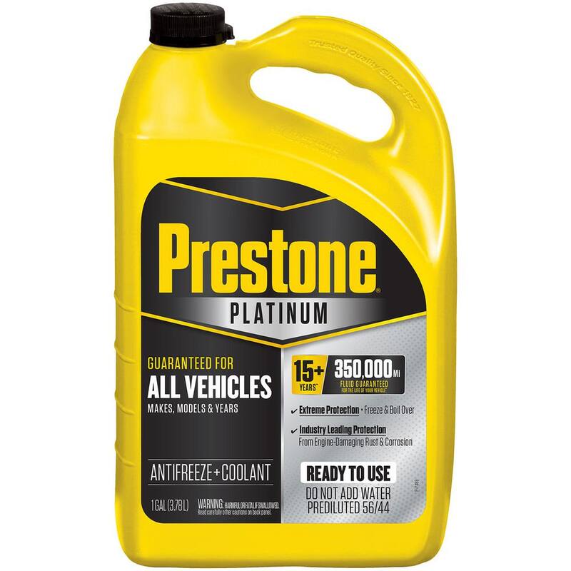 Prestone Platinum Univ Antifreeze Plus Coolant, 15-Year/350k mi, 1 Gal. Ready to Use 50/50 - AF2550