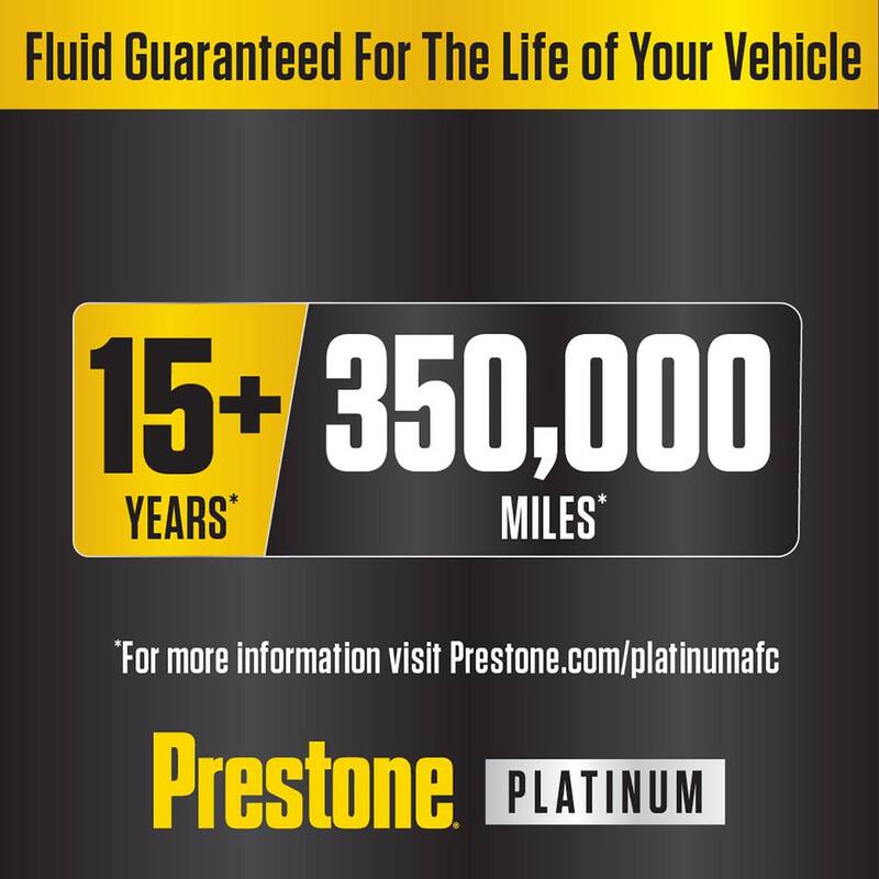 Prestone Platinum Univ Antifreeze Plus Coolant, 15-Year/350k mi, 1 Gal. Ready to Use 50/50 - AF2550