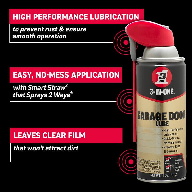 3-IN-ONE 11 oz. Garage Door Lube with Smart Straw Spray - 100584