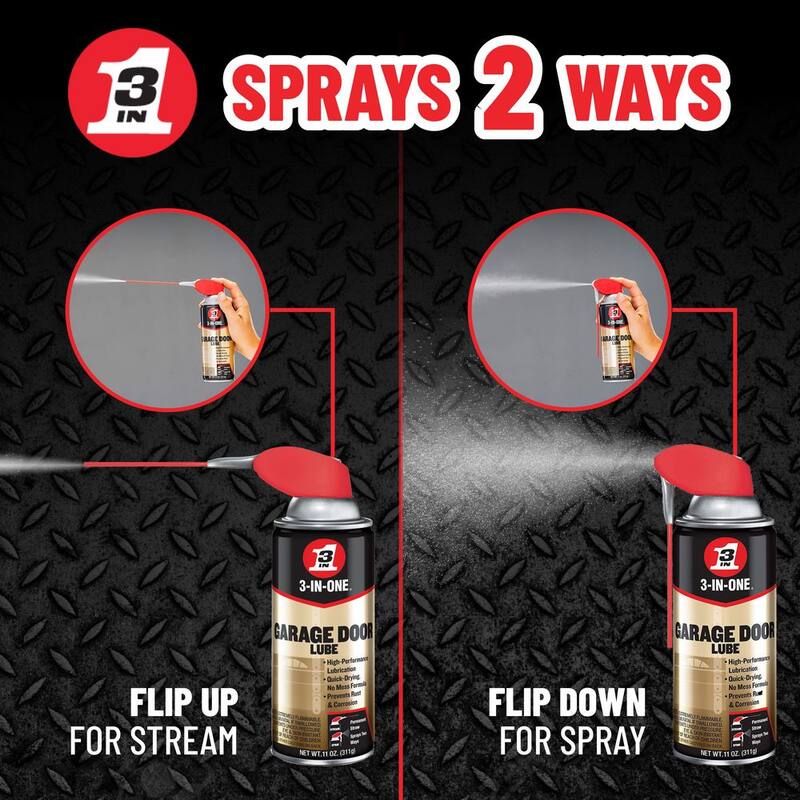 3-IN-ONE 11 oz. Garage Door Lube with Smart Straw Spray - 100584