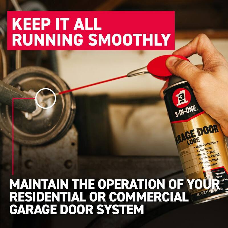 3-IN-ONE 11 oz. Garage Door Lube with Smart Straw Spray - 100584