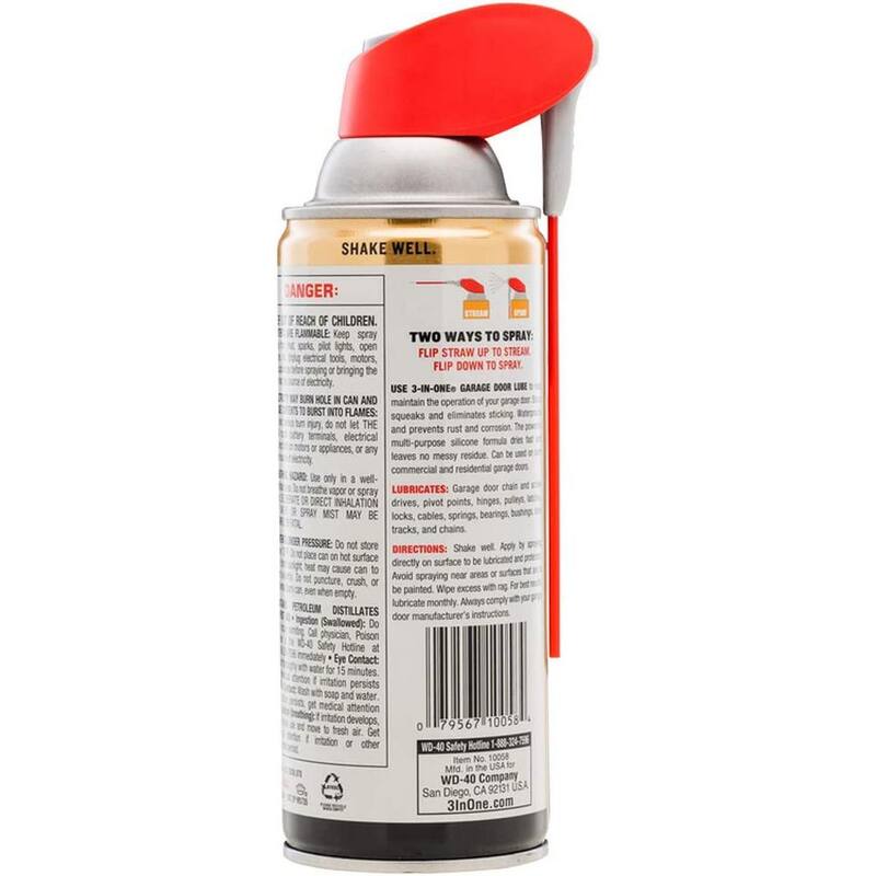 3-IN-ONE 11 oz. Garage Door Lube with Smart Straw Spray - 100584