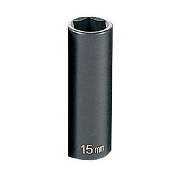 Grey Pneumatic Grey Pneumatic GRE1015MD .38in. Drive Deep Metric Impact Socket - 15mm - GRE1015MD